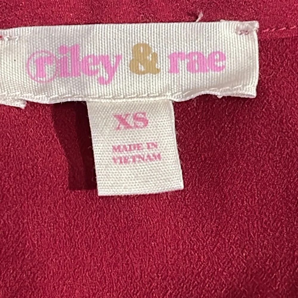 RILEY & RAE Camille Tie-neck Blouse, Created For Macy's In Heritage Red XS - Picture 7 of 12